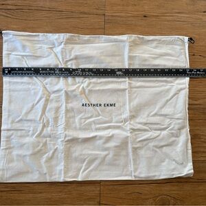 ✨ Aesther Ekme White Cotton Dust Bag – Large Drawstring Pouch ✨